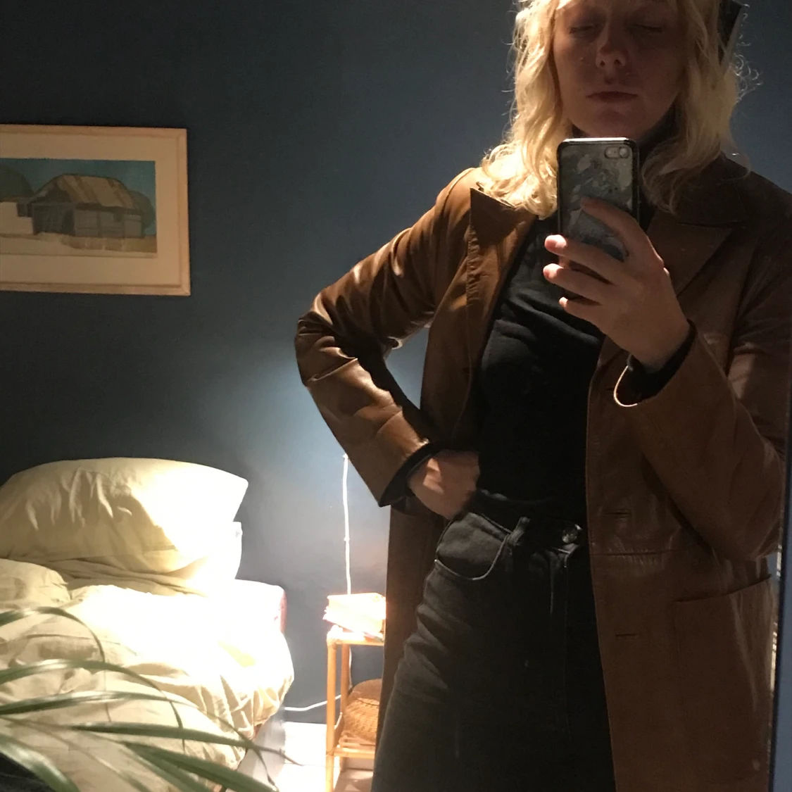 Brun Skinnjacka från AUS - 90