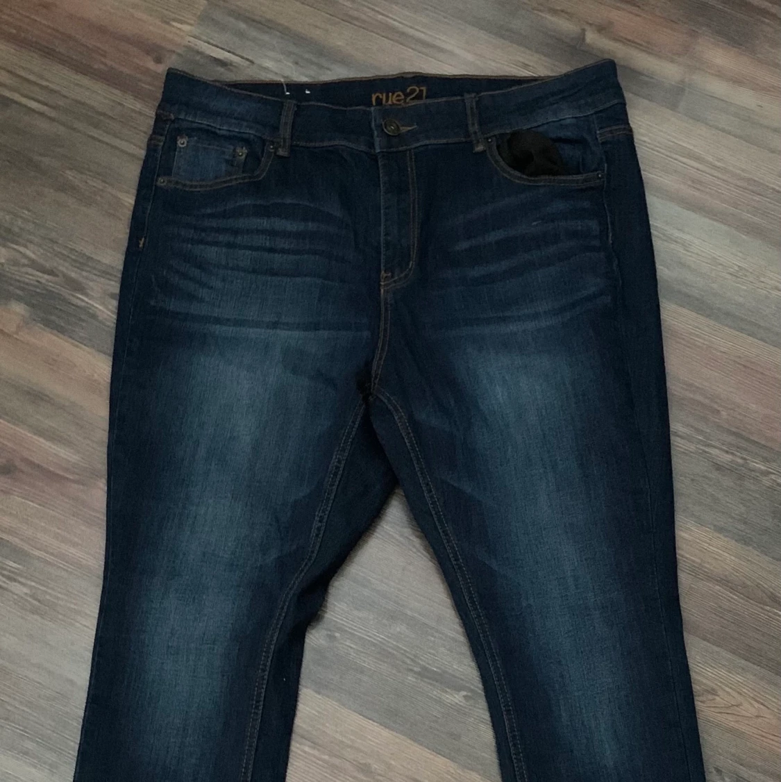 Mörk blåa plus size jeans - 90