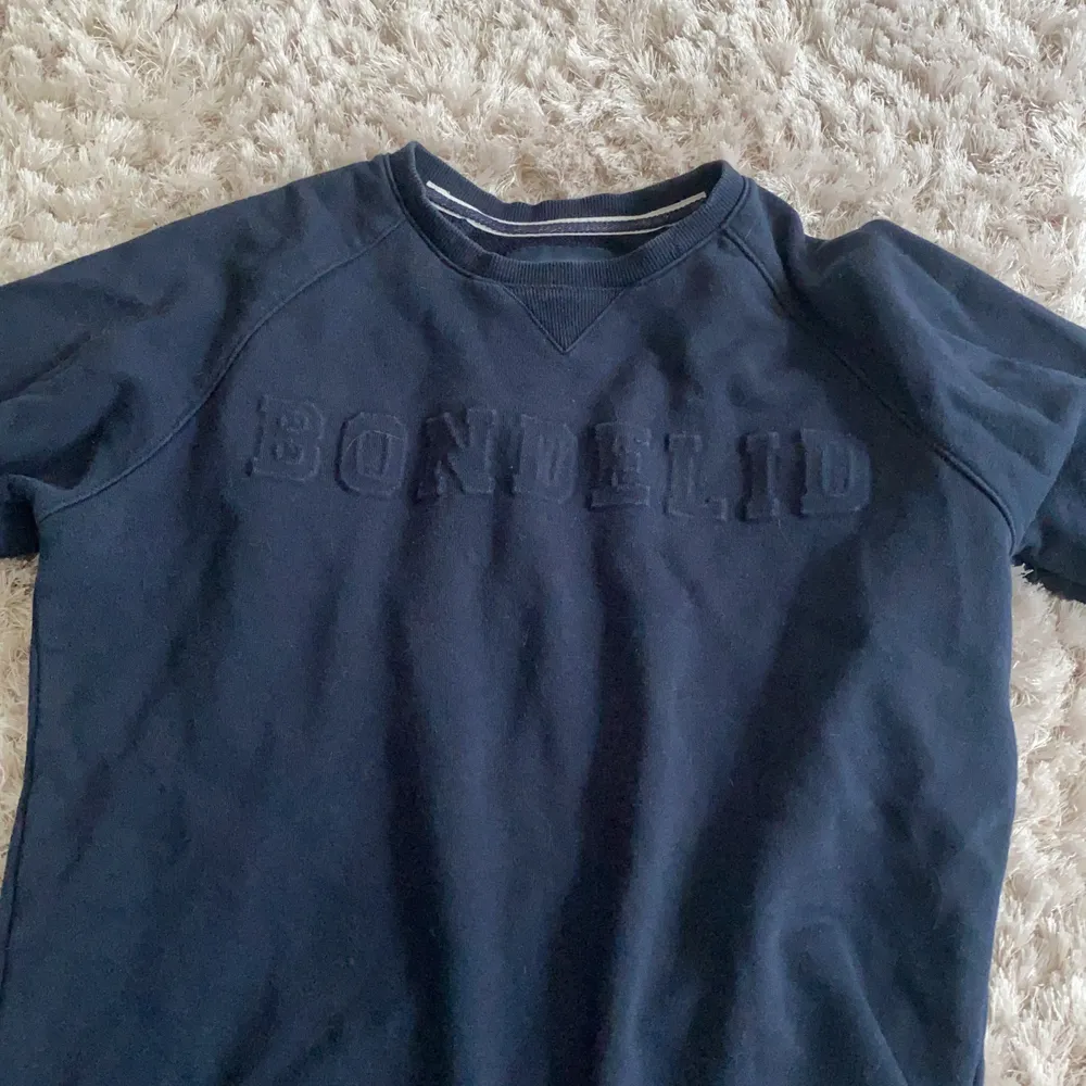 En blå tröja köpt från Bondelid. Den är köpt på herravdelningen i storlek S, men passar mig som har XS. Den är lite oversize💗 för mer bilder kontakta gärna mig!💗. Tröjor & Koftor.