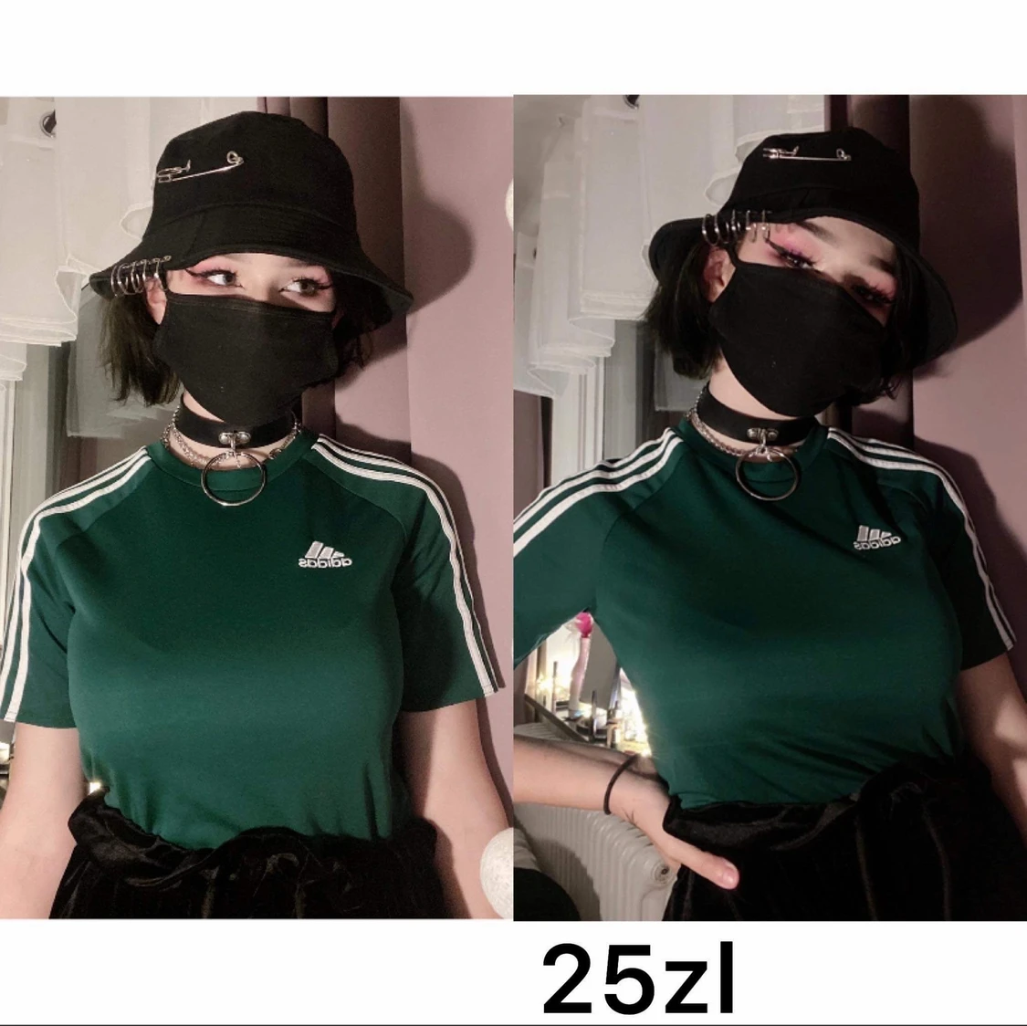 GREEN ADIDAS TSHIRT S/M