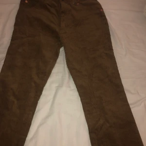 Manchester byxor! - Säljer mian manchester byxor köpta i pop boutique i Göteborg! Köpte för 180 och säljer för 100 kr. Färgen är brun och dem är väldigt långa på mig! Skriv privat för mer bilder 