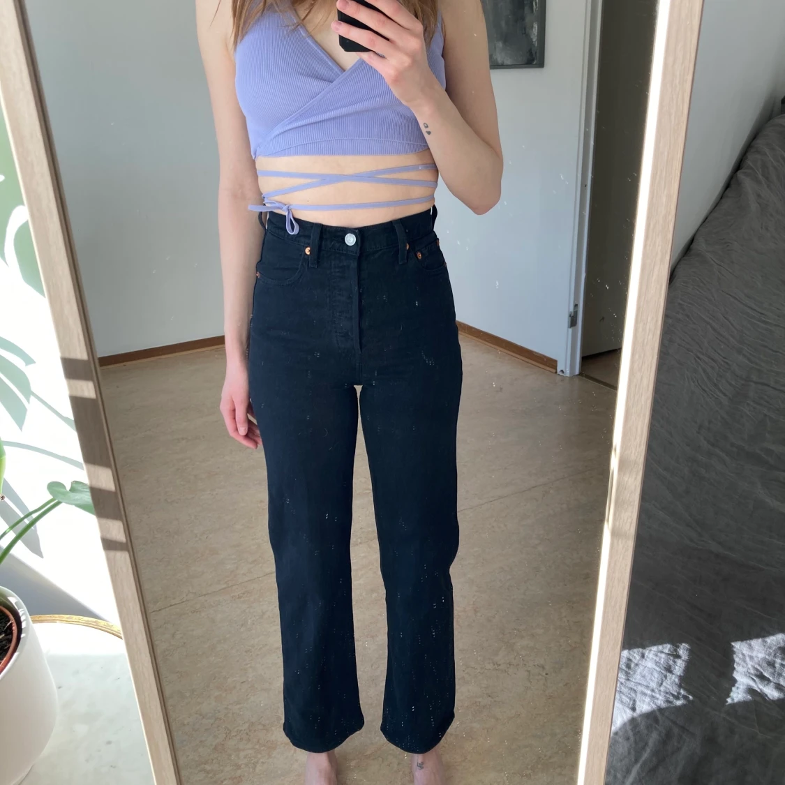 Levis Levi Ribcage Straight Raka Svarta  - 90