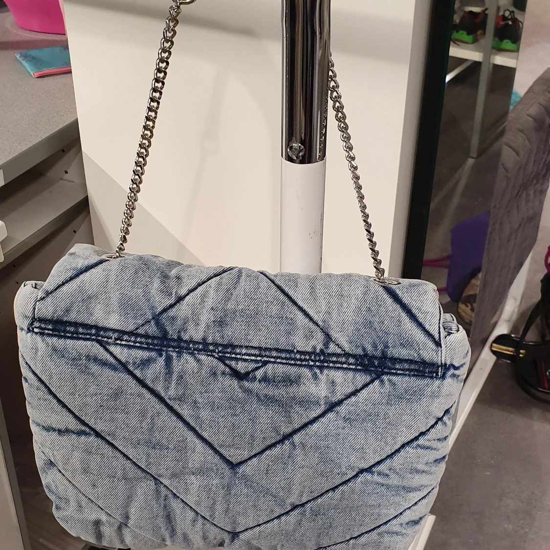 Jeans quilted hand väska  - 91