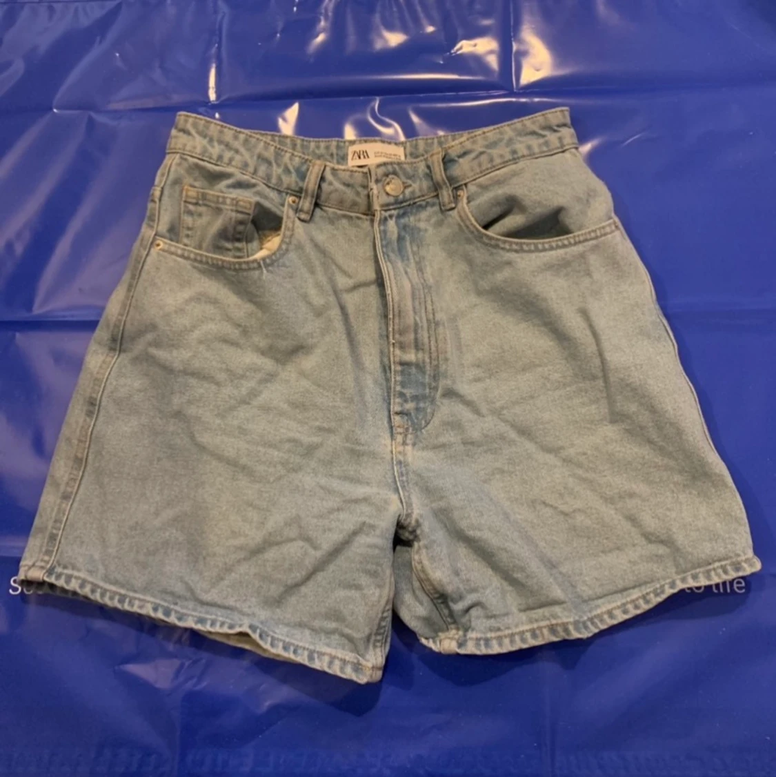 Blå jeans shorts - 90