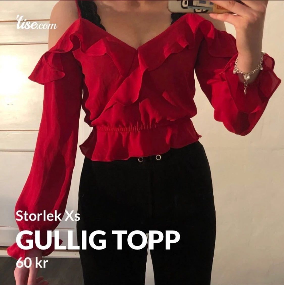 röd topp, storlek 34