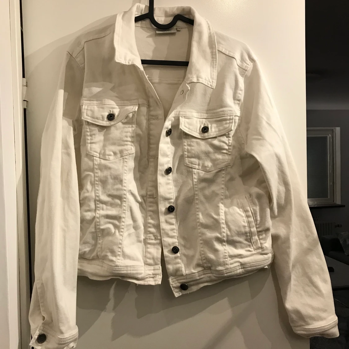 White jean jacket
