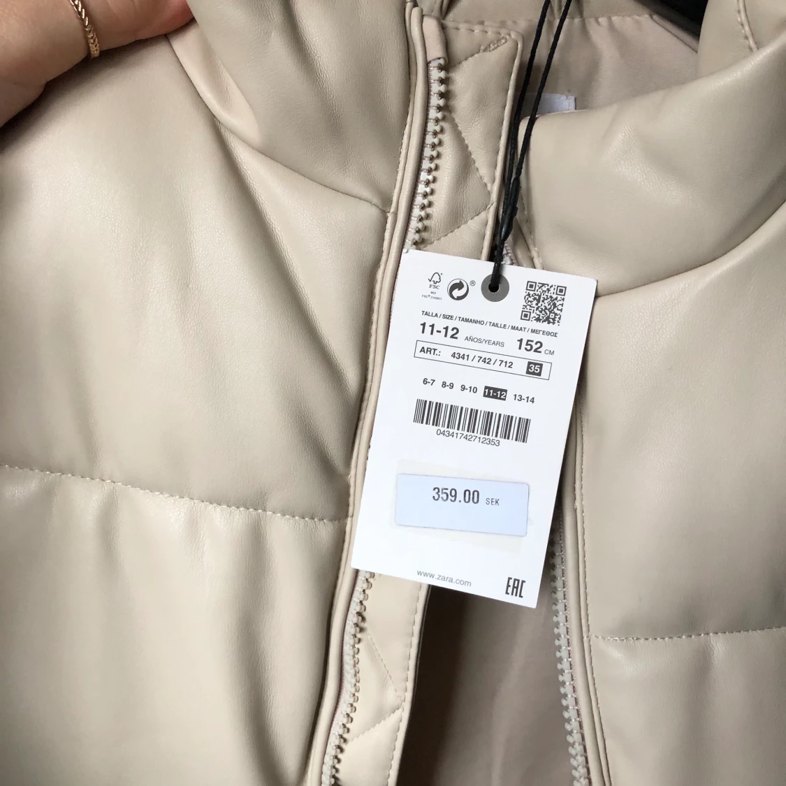 Zara beige väst stl XS - 91