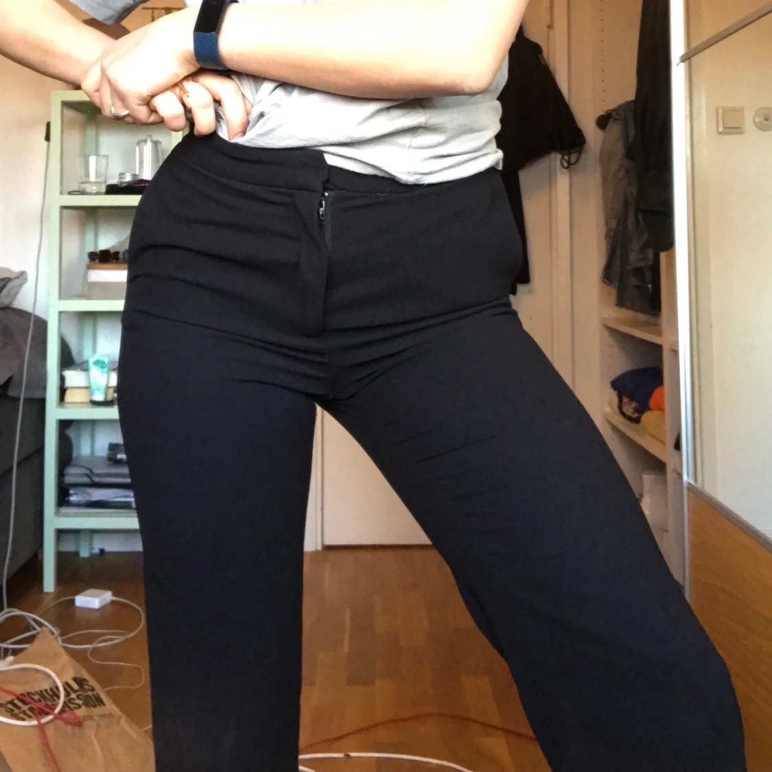 Svarta kostymbyxor  - 90