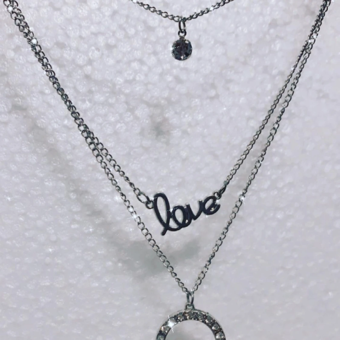 Silver halsband med flera lager😍