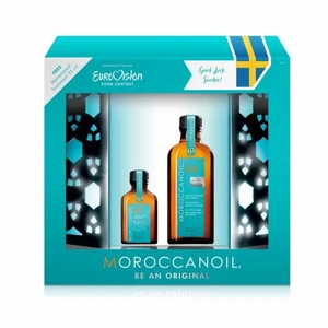 Morrocan oil gift bag - Från eurovision och moroccanoils samarbete! Innehåller 2 st av deras hårolja, en 100 ml och en 25 ml💗 oöppnad (plast runt) och köpt från deras egna hemsida💗 spårbar frakt på 66 kr tillkommer💗
