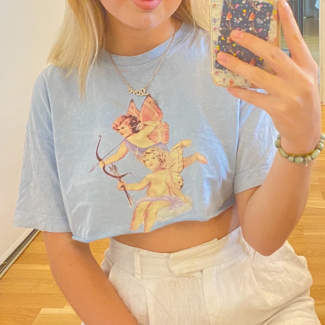 Blå croptop 