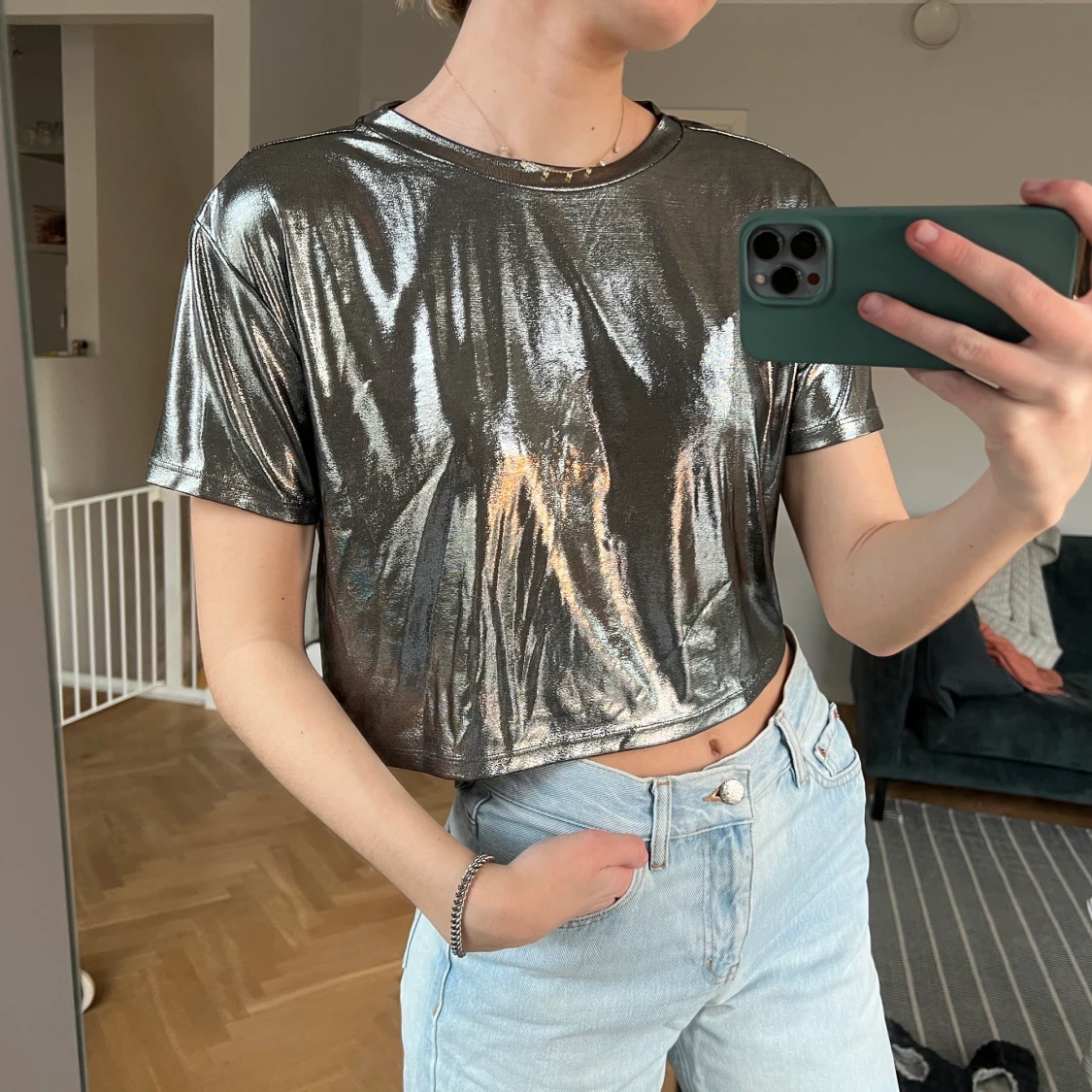 Metallic topp