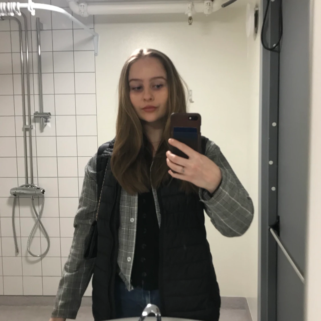 Kort rutig skjorta  - 91