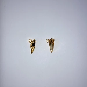 Guld örhängen - Guld örhängen med dekorationer.