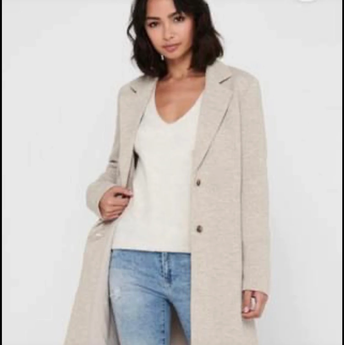 Beige Vårkappa - 90