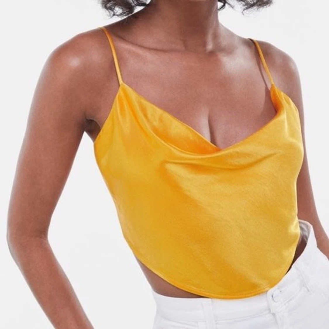 Bershka satin topp orange - 91