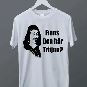 Är du lika skeptisk som Descartes? Då är denna egen designade tröja för dig💪 Går att fraktas runt hela Sverige! Tröjan gjord för manliga användare, men kan även användas av kvinnliga användare👌 Storlek: S,M,L, XL och XXL.