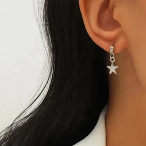 Örhängen - Silverfärgade örhängen. 