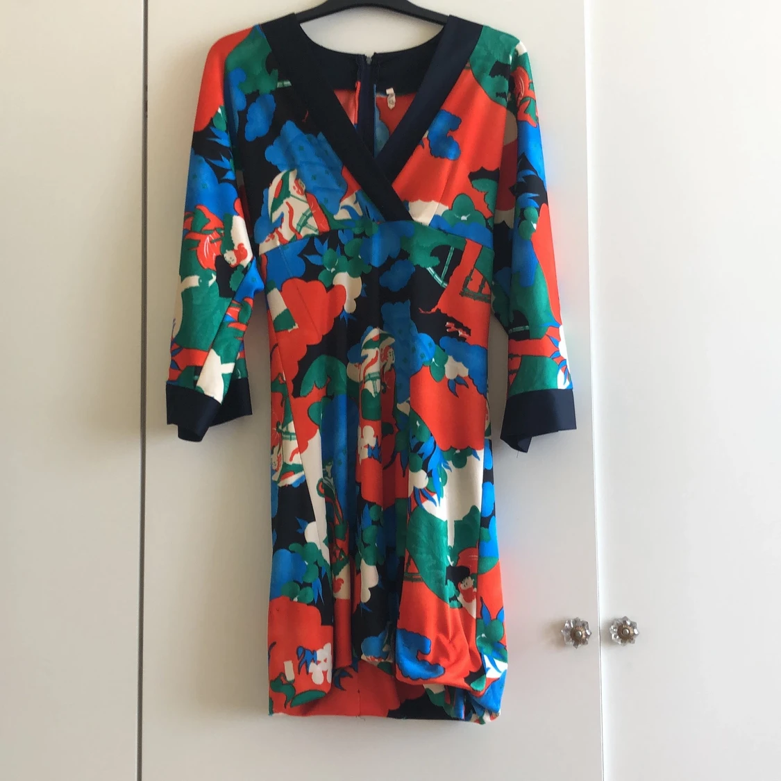 Blommig klänning retro