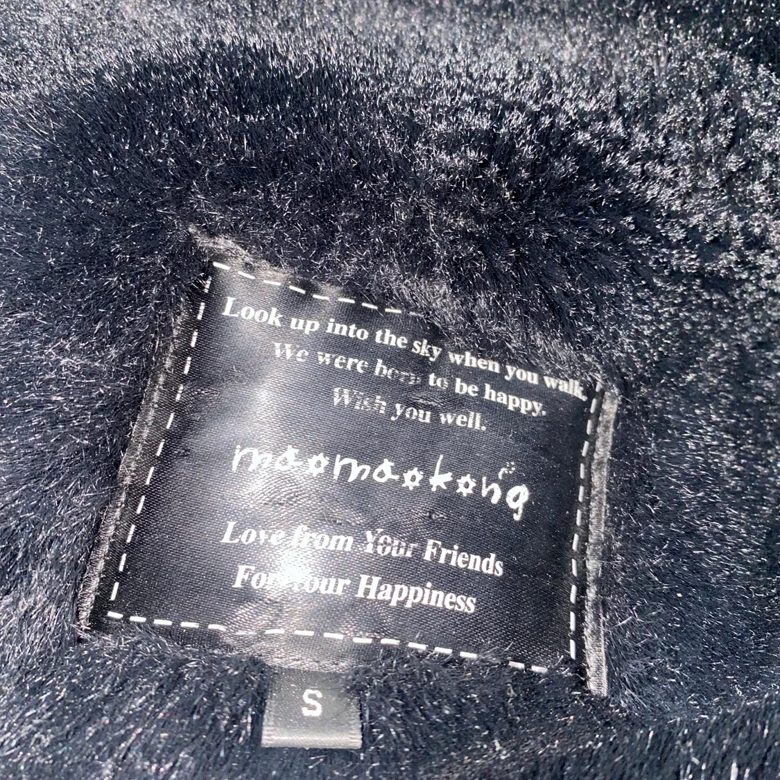 Svart päls jacka  - 90