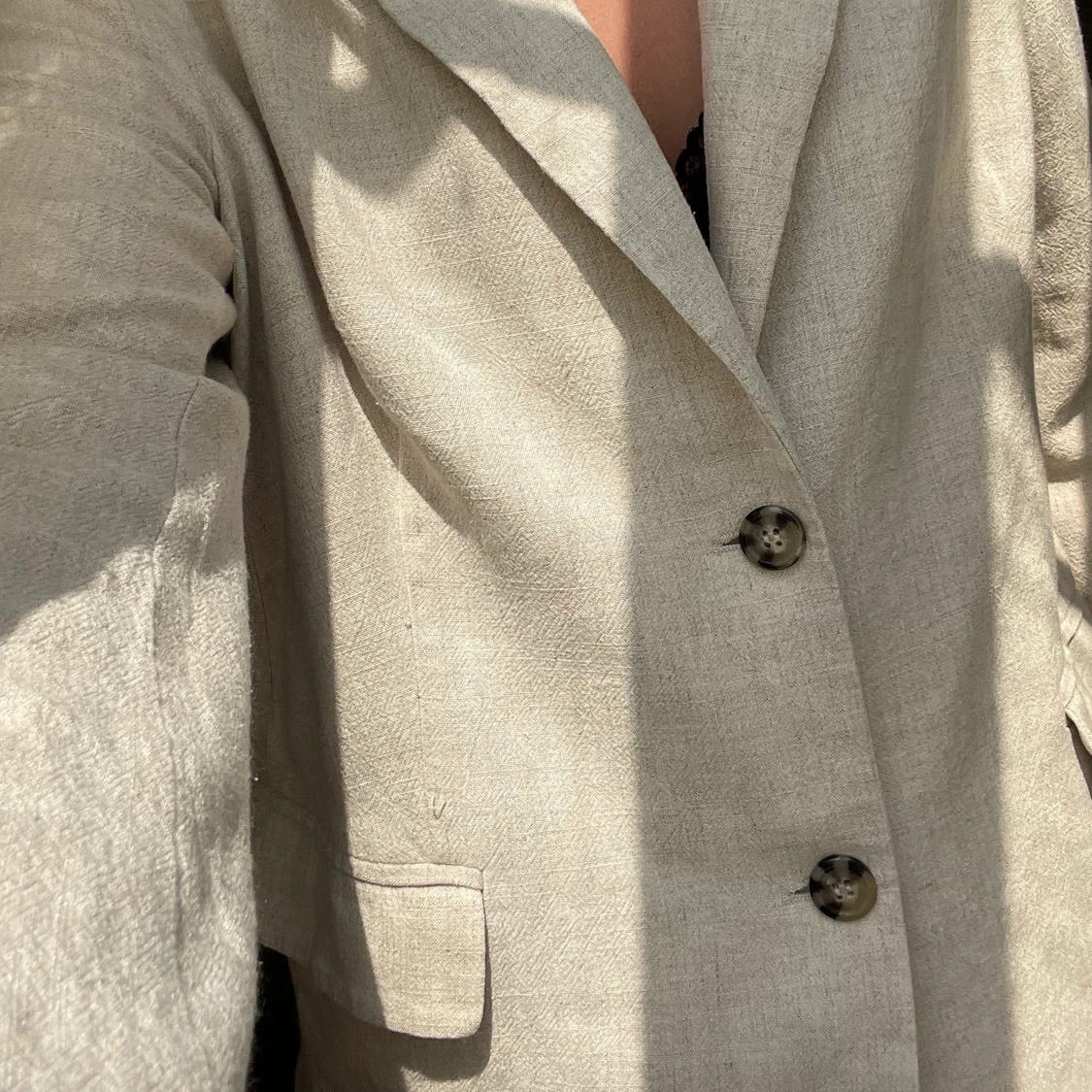 Beige linnekavaj  - 90