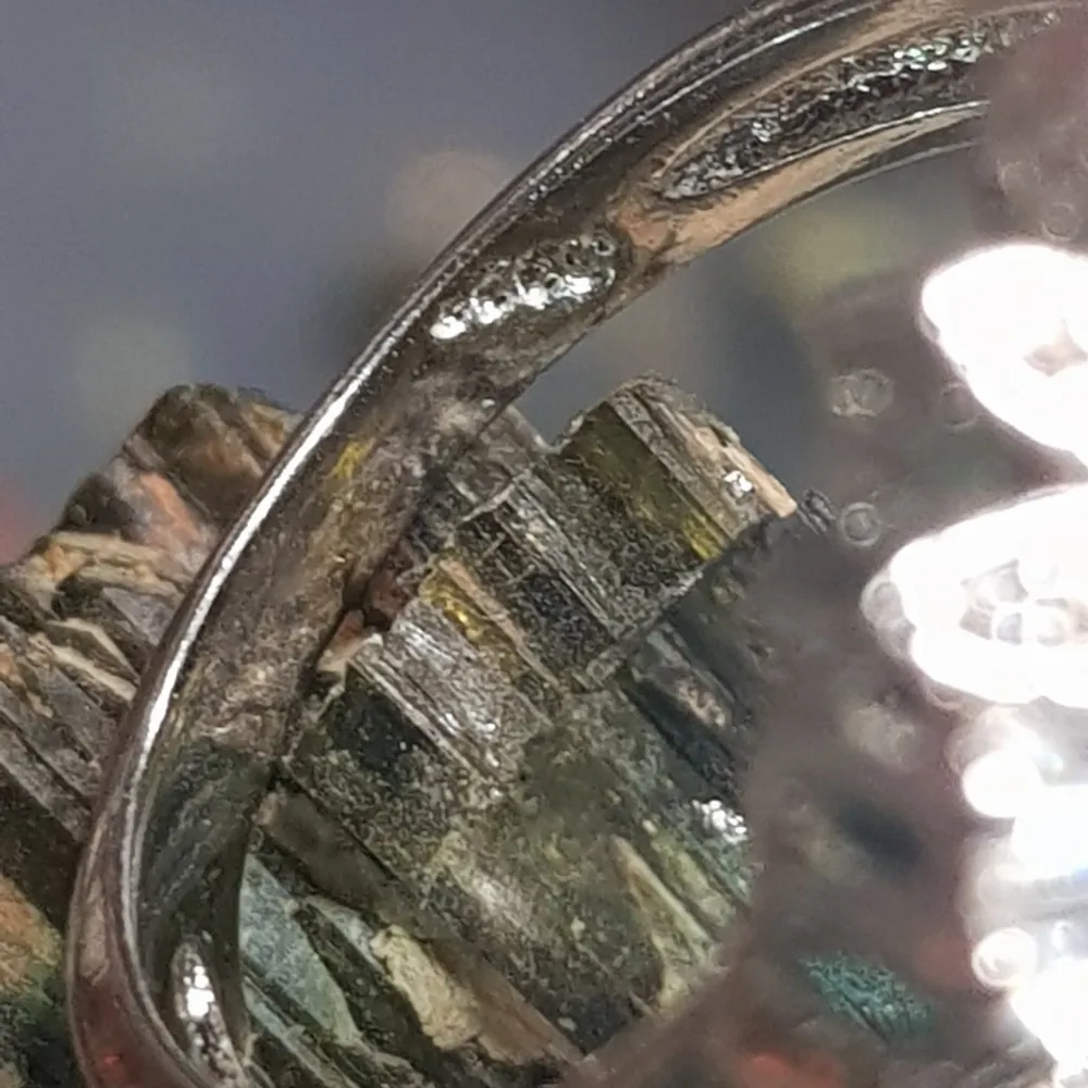 Äkta Ädelsten  blå Tourmaline silver sterling ring size 6 16.5 / 18m mm. Accessoarer.