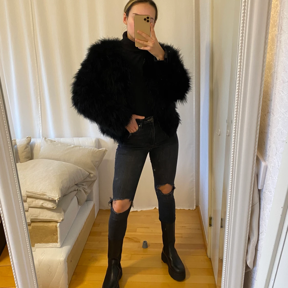 Pälsjacka storlek XS/S - 90