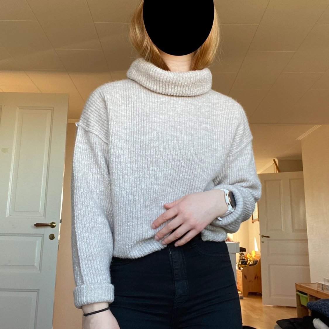 Stickad polotröja - 90