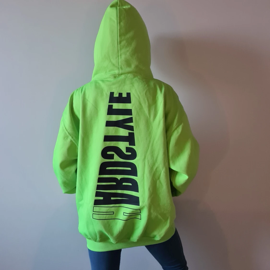 Oversize Hoodie Neon / Linegrön stl. XL - 91