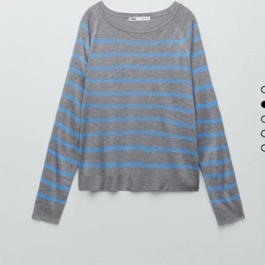 Zara tröja - En grå långärmad tröja med blåa ränder från zara, säljer då den inte kommer till användning längre. Har bara använt den fåtal gånger💕💕