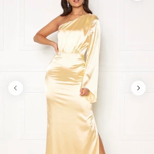 Balklänning  - Intressekoll!!! Jättefin oanvänd gul klänning från ”Nicole Falciani x Bubbleroom”🧡🧡🧡