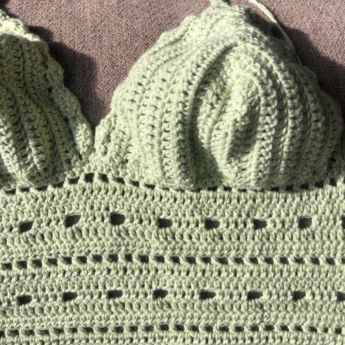 Piggelingrön virkad topp - 91