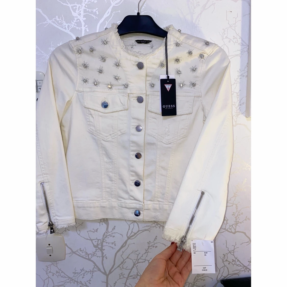 Guess Vit Jeansjacka 