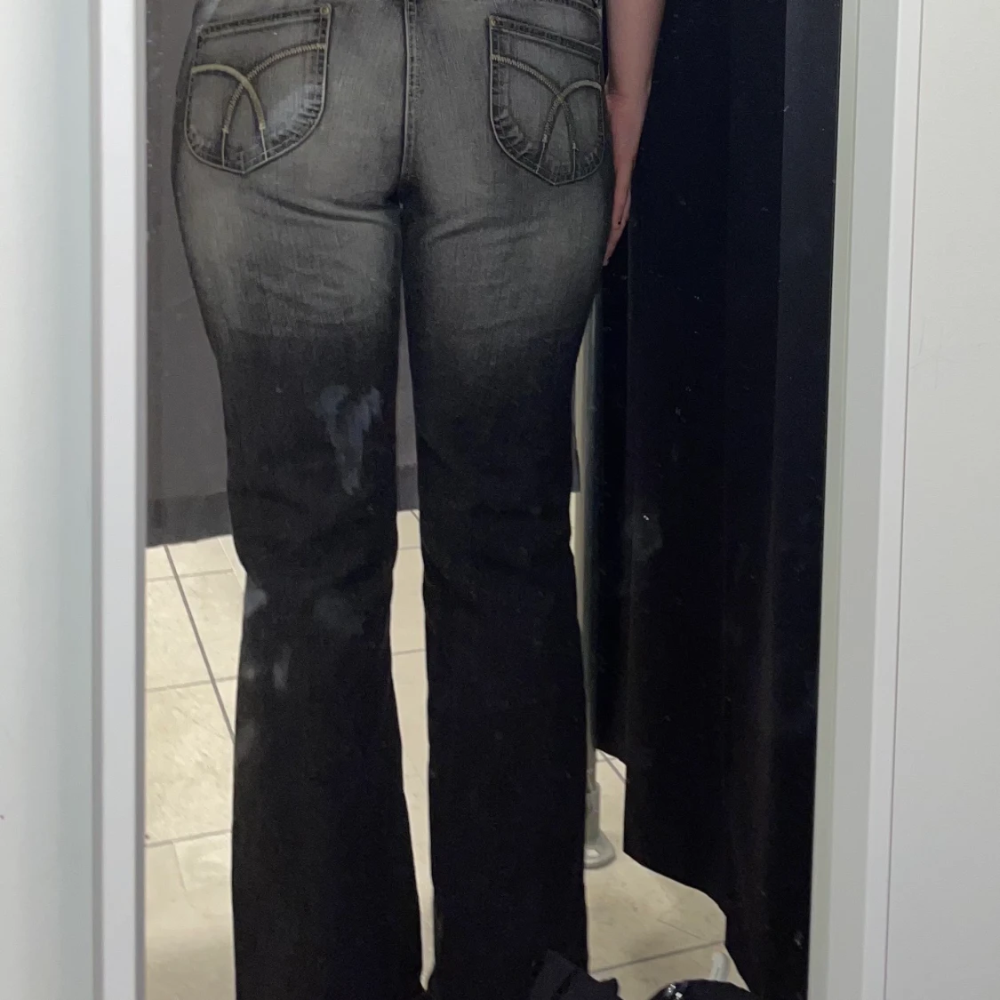Lådmignade bootcut jeans  - 91