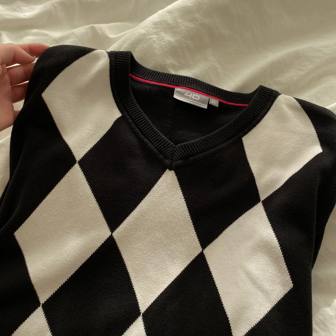 Vit/svart golftröja  - 91