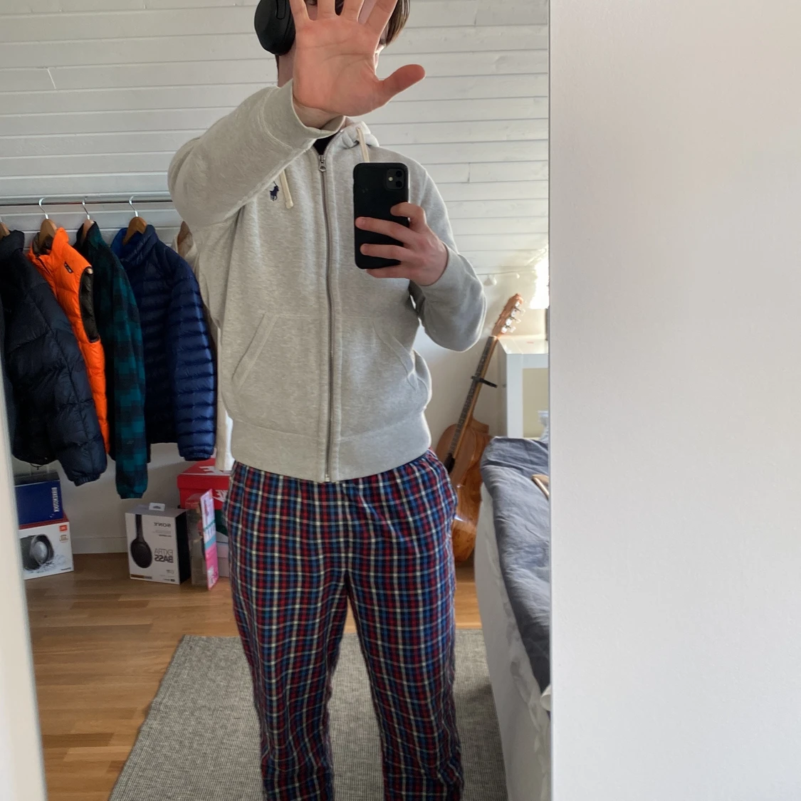 Ralph lauren zip hoddie storlek S