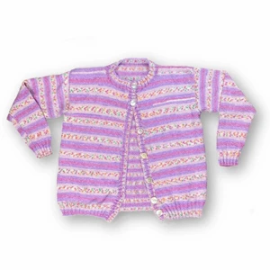 Kofta - Handgjord kofta i pastellfärger! Toppenskick. Stretchig!  Mått -  Axel till axel 52cm, ärmlängd 54cm och längd 60cm. Gratis frakt.  