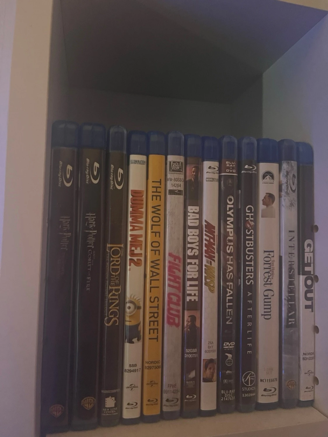 Samling med populära filmer på Blu-ray