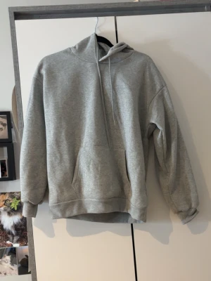 Grå hoodie med tryck på ryggen - Säljer en grå hoodie med huva och dragsko. På ryggen finns ett stort svart tryck med texten 'The Thirteen Blackbeak Witches' och en cool drakillustration. Hoodien har en klassisk känguruficka framtill och ribbade muddar vid ärmslut och nederkant. Perfekt för dig som gillar fantasy och unika prints.