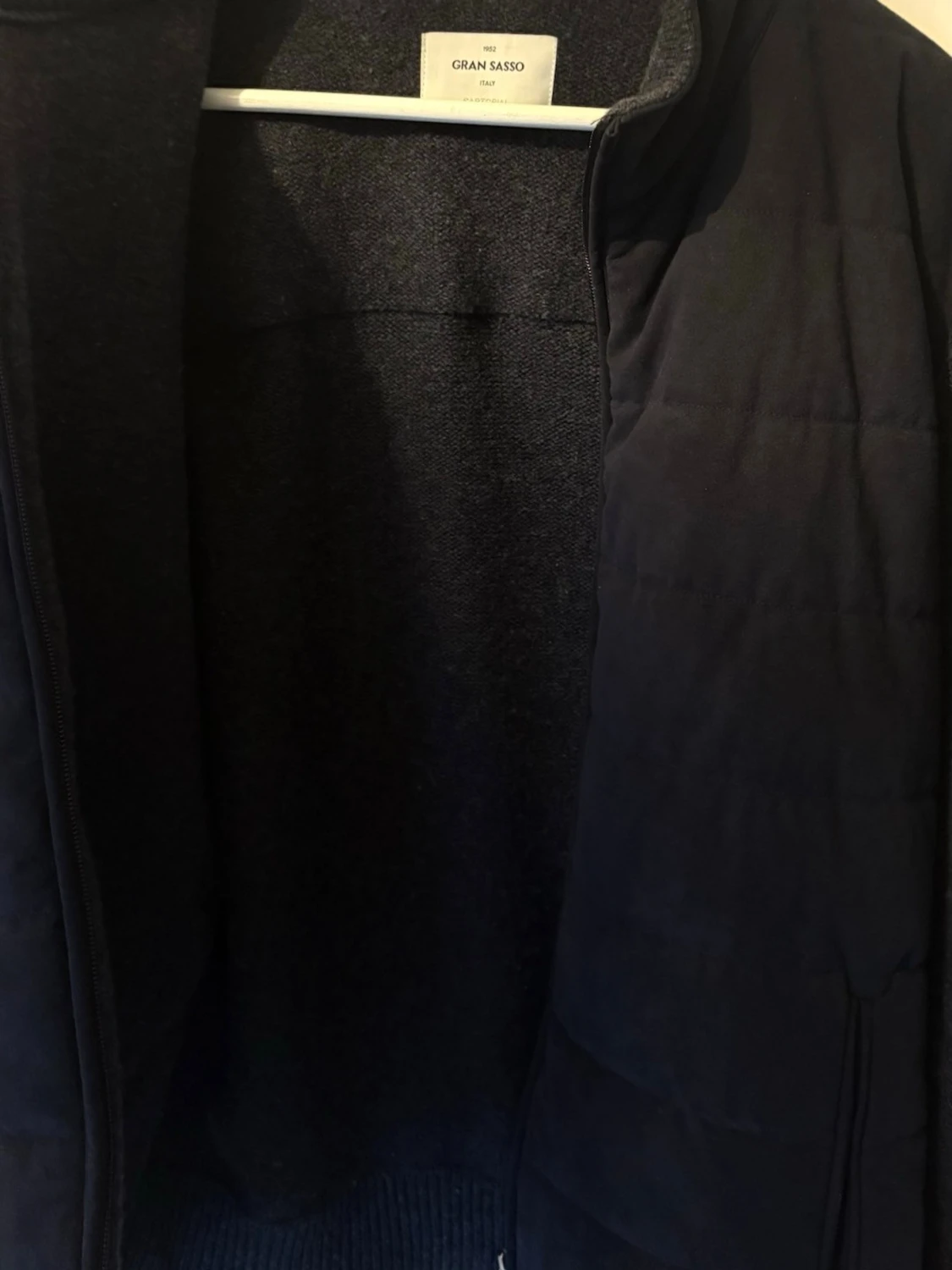 Mörkblå cardigan jacka Gran Sasso - 3