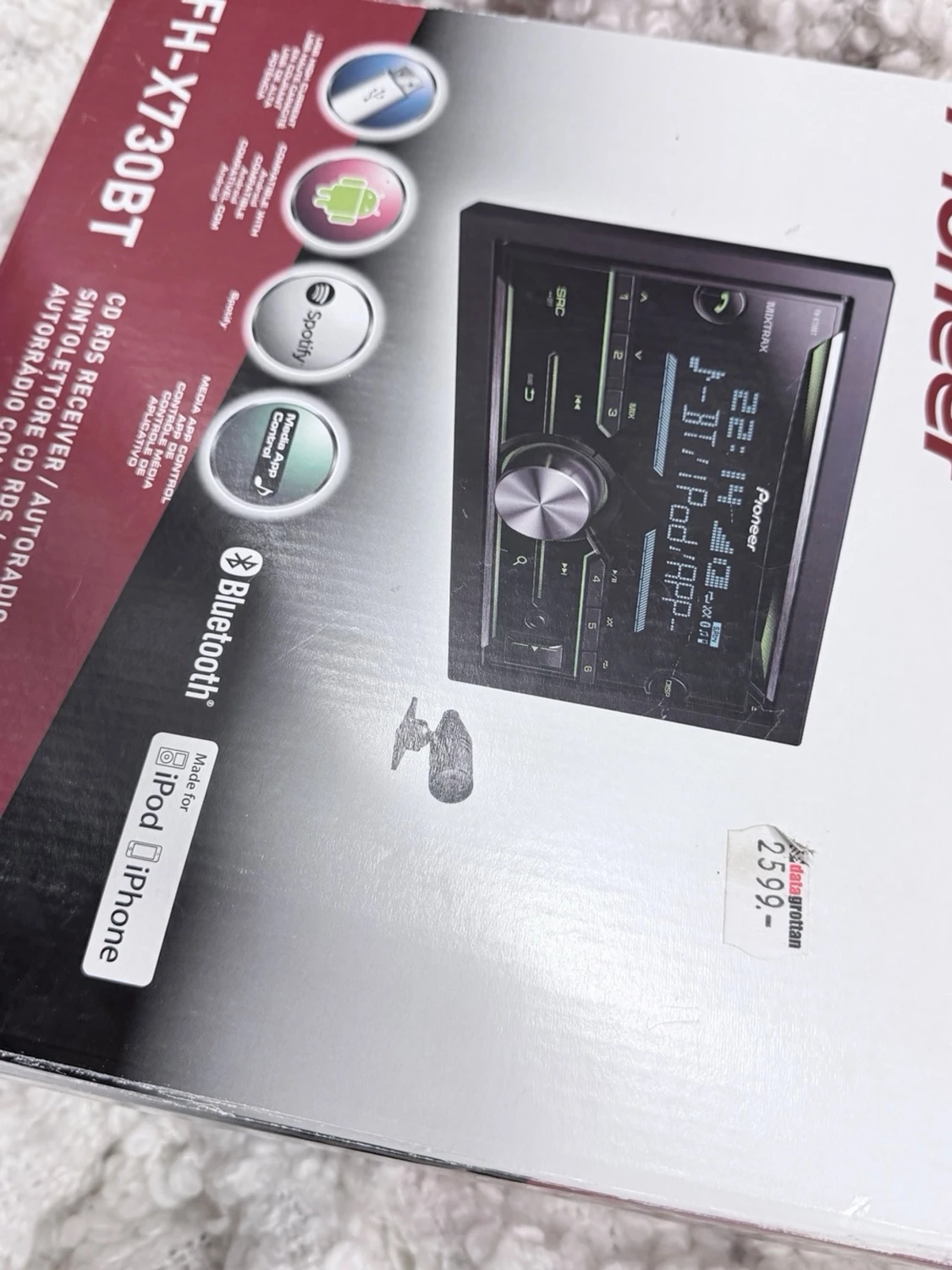 Pioneer FH-X730BT bilstereo med Bluetooth - 2