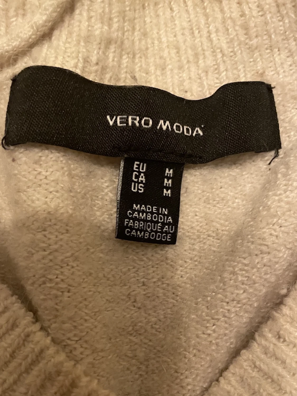 Beige stickad tröja Vero Moda  - 2