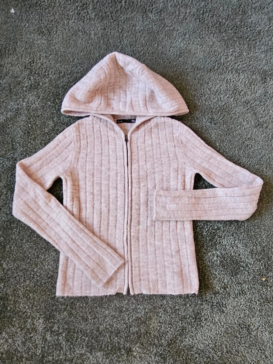Stickad hoodie  - 1