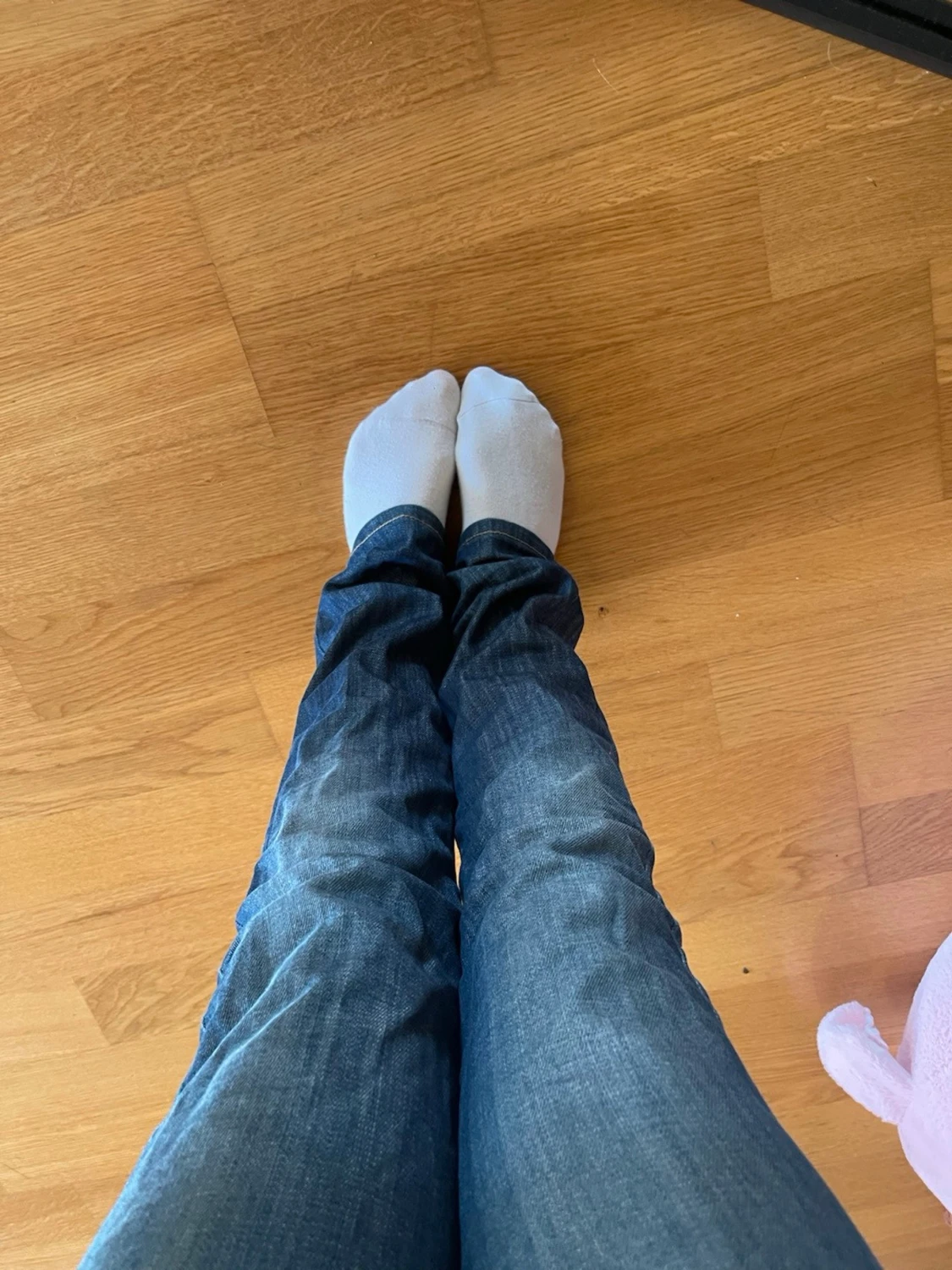 Mörkblå lågmidjade jeans - 2