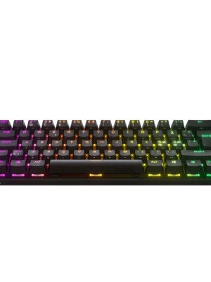 SteelSeries Apex Pro Mini RGB Mekaniskt Tangentbord - SteelSeries Apex Pro Mini är ett kompakt mekaniskt tangentbord med RGB-belysning och justerbara OmniPoint-switchar. Perfekt för gaming och produktivitet. Tangenterna lyser i flera färger och tangentbordet ser ut att vara i mycket gott skick utan synligt slitage.  nypris 2999