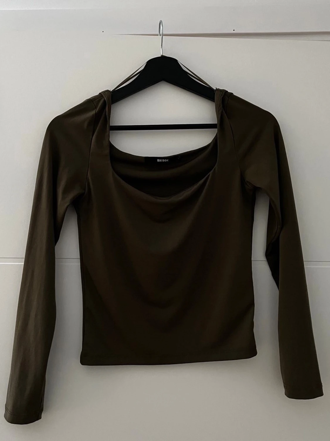 Mörkgrön långärmad topp Bik Bok - 1