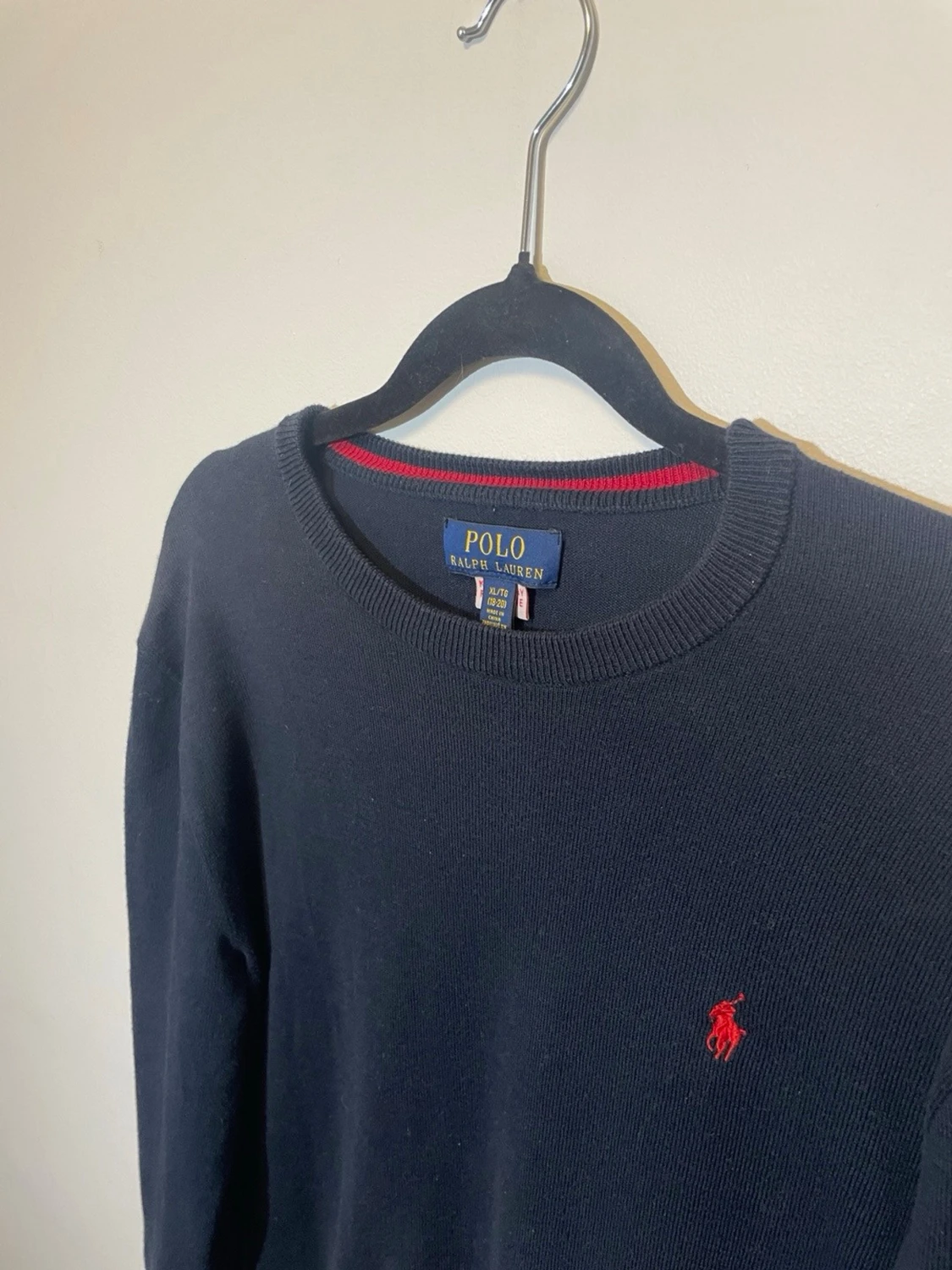 Mörkblå stickad tröja Polo Ralph Lauren - 3