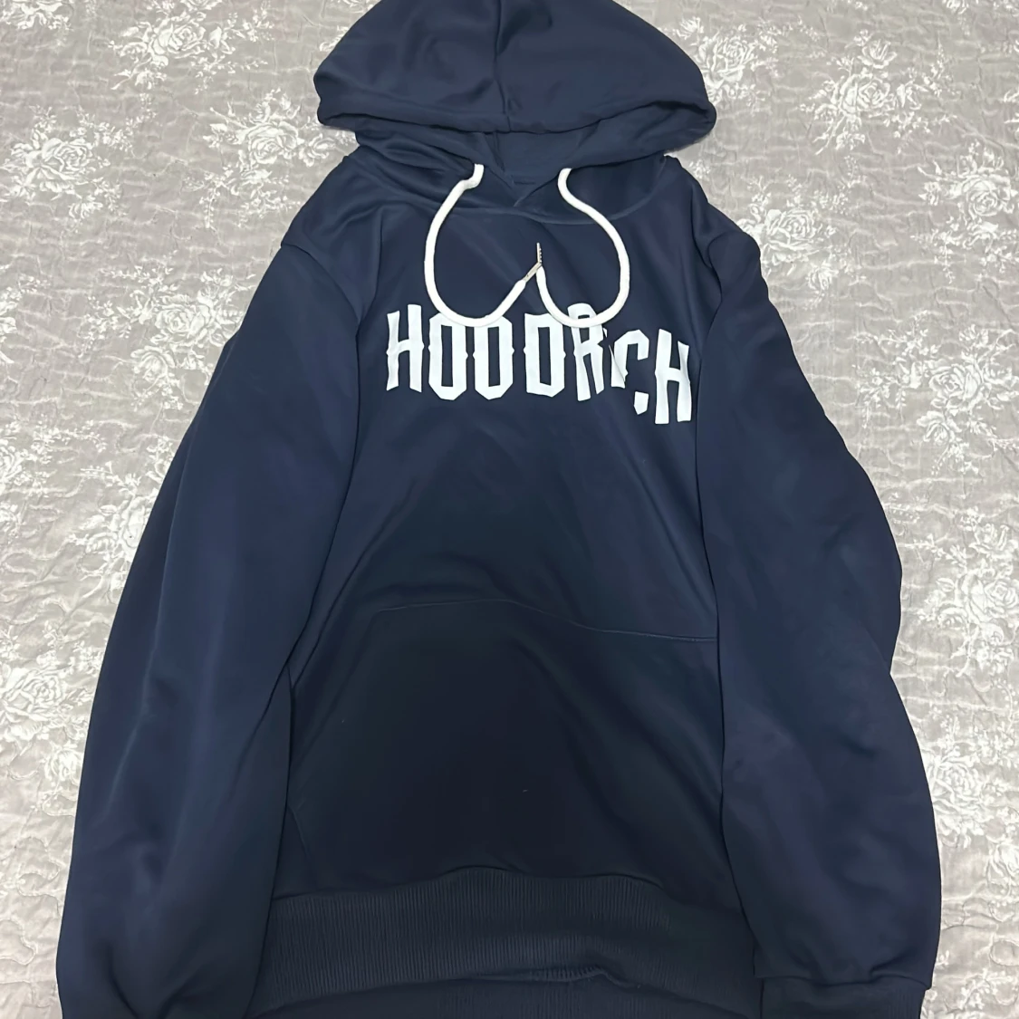 Marinblå HOODRICH hoodie med tryck