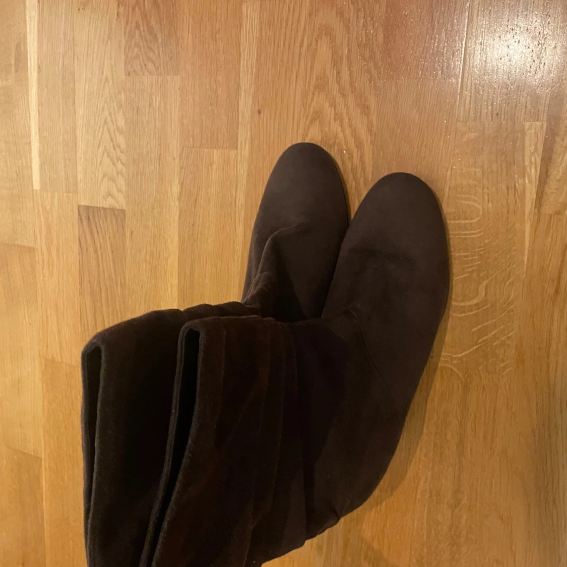 Bruna mockastövletter med klack - 1