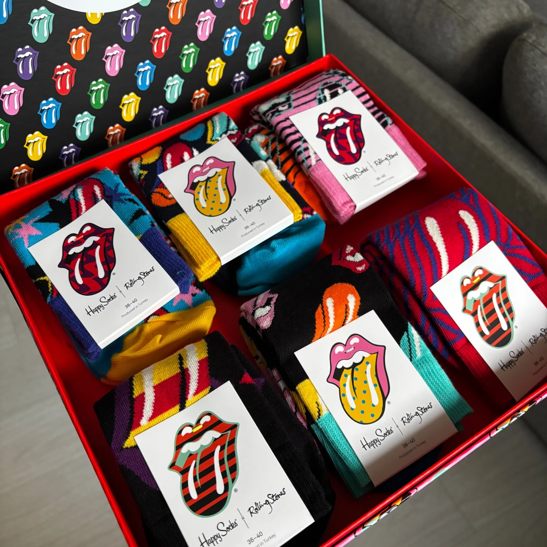 Happy Socks x Rolling Stones strumpbox